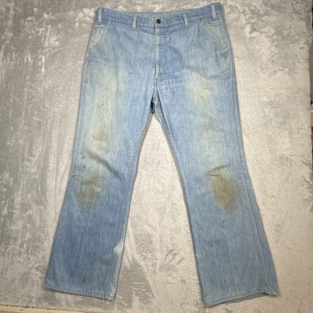Vintage Levi's For Men Flare Pants Men (Fits 37X29) Blue Orange Tab Distressed